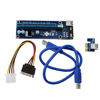 High Quality Extender PCI Express Riser Card 1x To 16x USB 3.0 SATA To 4Pin IDE Molex Power Raiser VER 006 For BTC Mining Miner
High Quality Extender PCI Express Riser Card 1x To 16x USB 3.0 SATA To 4Pin IDE Molex Power Raiser VER 006 For BTC Mining Miner