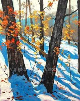 Huge oil paintingpaintland Snow Painting Commissioned Blue Yellow Fall Trees Landscape Wall Decor Decorative Painting Ho
Huge oil paintingpaintland Snow Painting Commissioned Blue Yellow Fall Trees Landscape Wall Decor Decorative Painting Ho