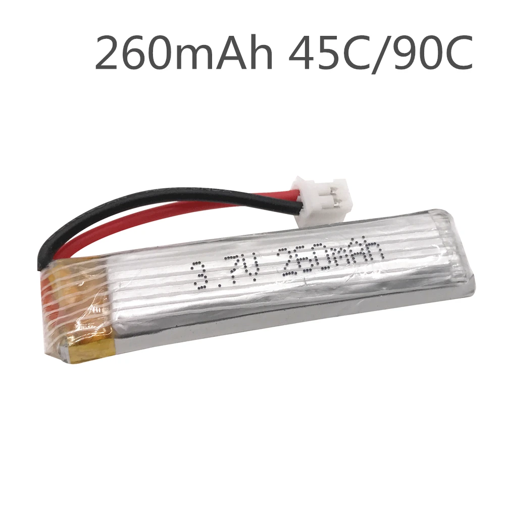 Hobby Hub 3.7V 260mAh 45C / 90C 1S 3.7V Lipo Battery PH2.0 Plug for Eachine US65 UK65 QX65 UR65 Mobula7 Drone RC Quadcopter
Hobby Hub 3.7V 260mAh 45C / 90C 1S 3.7V Lipo Battery PH2.0 Plug for Eachine US65 UK65 QX65 UR65 Mobula7 Drone RC Quadcopter