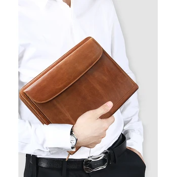 Fashion Genuine Leather Men Women Clutch Bag A4 Cowhide Shoulder Messenger Bag Gloss Flap Bags Work Handbag For iPad Big Wallet
Fashion Genuine Leather Men Women Clutch Bag A4 Cowhide Shoulder Messenger Bag Gloss Flap Bags Work Handbag For iPad Big Wallet