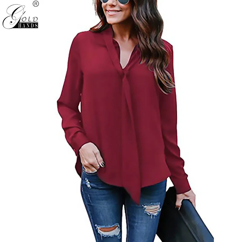 Gold Hands Streetwear Women Chiffon Shirts Elegant V-neck Vintage Loose Solid Bow Female Blouses Plus Size Casual Office Lady
Gold Hands Streetwear Women Chiffon Shirts Elegant V-neck Vintage Loose Solid Bow Female Blouses Plus Size Casual Office Lady