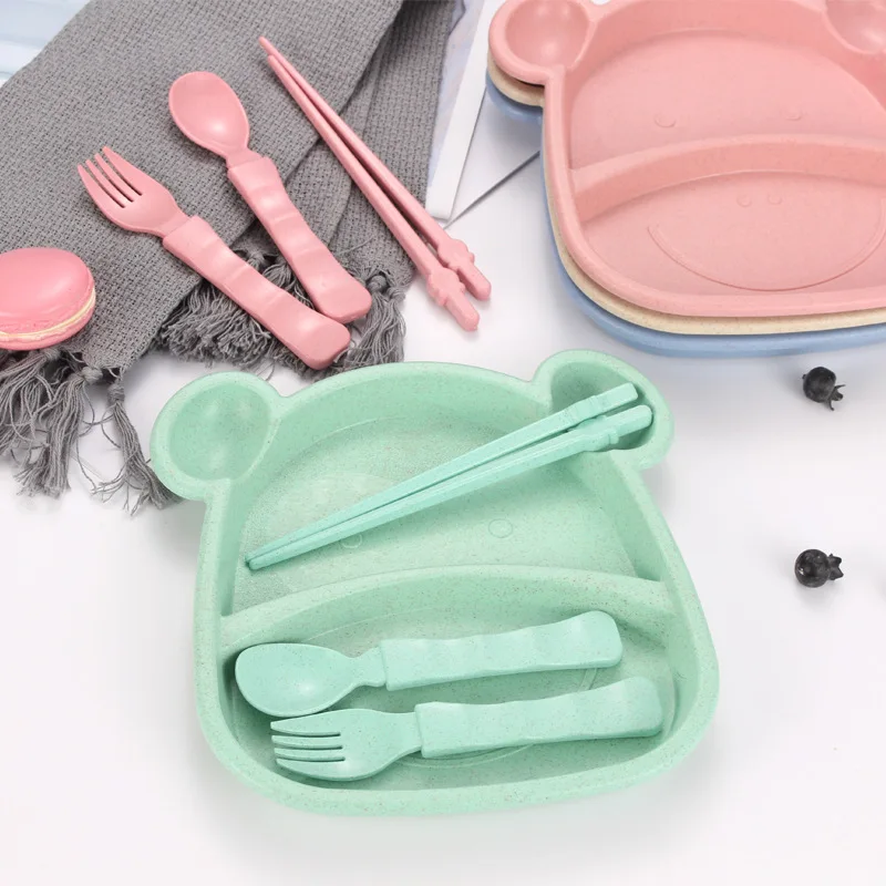 4 In 1 Wheat Straw Bowl Children Baby Tableware set Cartoon Baby Lunch Dinner Plate Spoon Fork Chopsticks Feeding Bowl Set Gift
4 In 1 Wheat Straw Bowl Children Baby Tableware set Cartoon Baby Lunch Dinner Plate Spoon Fork Chopsticks Feeding Bowl Set Gift