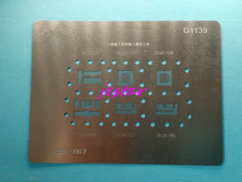 3pcs-15pcs BGA Stencil Direct Heating Reballing Stencil for EMMC/EMCP BGA221 BGA153 BGA169 BGA254 BGA162 BGA186
3pcs-15pcs BGA Stencil Direct Heating Reballing Stencil for EMMC/EMCP BGA221 BGA153 BGA169 BGA254 BGA162 BGA186