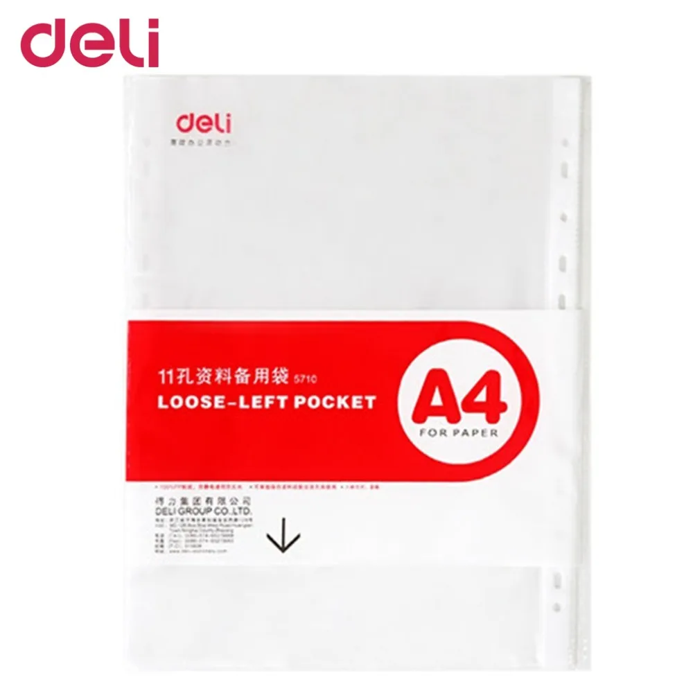 Deli 5710 Data Bags 11 Holes File Protective Kits A4 Transparent Documents Folder Stationery Wild Applications 20 units/Bag
Deli 5710 Data Bags 11 Holes File Protective Kits A4 Transparent Documents Folder Stationery Wild Applications 20 units/Bag