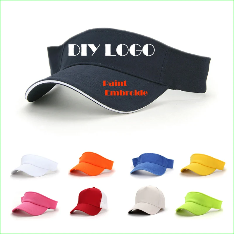 DIY Logos & Letter Sports Visor Cap Running Tennis Golf Hiking Biking Empty Top Hat MOQ 1 Piece
DIY Logos & Letter Sports Visor Cap Running Tennis Golf Hiking Biking Empty Top Hat MOQ 1 Piece
