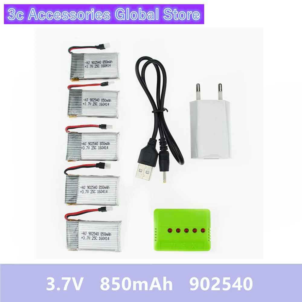 Syma x5 rc 3.7V 850mah Lipo battery 5pcs and green charger with plug for x5sw x5sc cx30 cx30w Helicopter Quadcopter drone part
Syma x5 rc 3.7V 850mah Lipo battery 5pcs and green charger with plug for x5sw x5sc cx30 cx30w Helicopter Quadcopter drone part