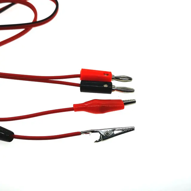 1PCS Banana Plugs To Crocodile Clamps Test Leads Line DC Power Supply Alligator Clips Test Lead Cable Wire 1M
1PCS Banana Plugs To Crocodile Clamps Test Leads Line DC Power Supply Alligator Clips Test Lead Cable Wire 1M