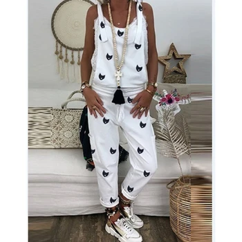 New Fashion Women's Casual Loose Overalls Cat Print Solid Color Pants Ladies Holiday Party Trousers Summer
New Fashion Women's Casual Loose Overalls Cat Print Solid Color Pants Ladies Holiday Party Trousers Summer