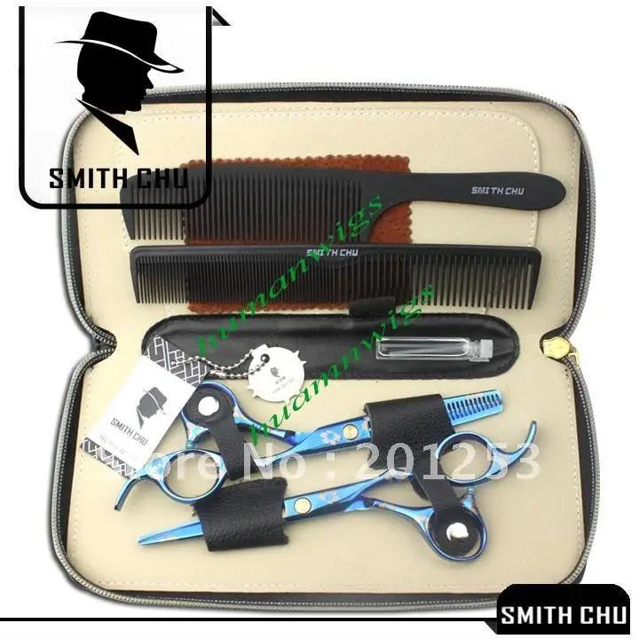 Smith Chu 6.0 Inch Hair Scissors Hairdressers Cutting & Thinning Shears Blue Sakura Pattern Hair Clippers Styling Tools LZS0009
Smith Chu 6.0 Inch Hair Scissors Hairdressers Cutting & Thinning Shears Blue Sakura Pattern Hair Clippers Styling Tools LZS0009