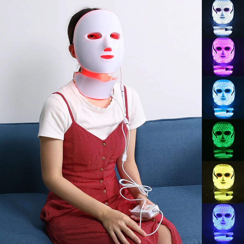 7 Colors Photon Electric LED Facial Mask Skin Rejuvenation Face Neck Skin Tightening Acne Wrinkle Beauty Machine 
7 Colors Photon Electric LED Facial Mask Skin Rejuvenation Face Neck Skin Tightening Acne Wrinkle Beauty Machine
