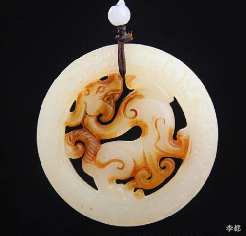 Antique miscellaneous white jades dragon worn raccoon pendant antique Taiji brand and Phoenix Pendant | Украшения и аксессуары