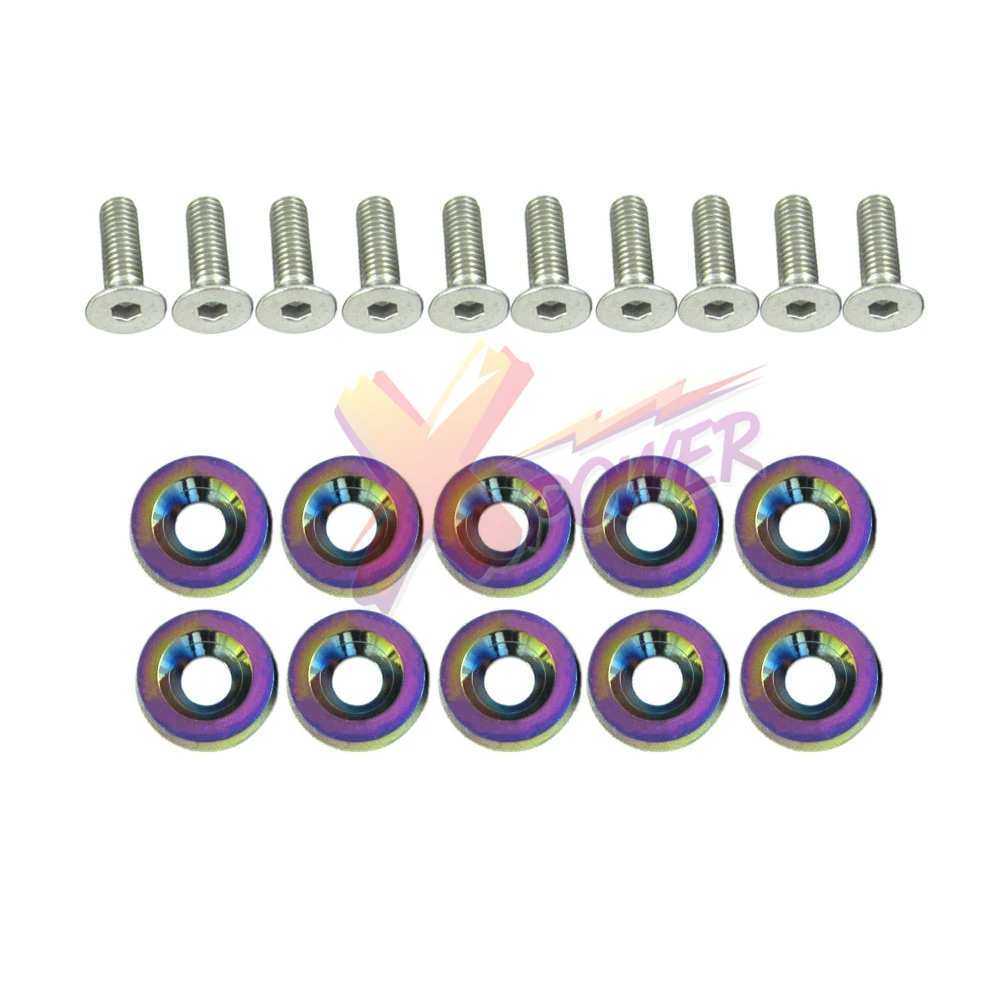Xpower -NEO CHROME 10 PCS/set Aluminum Fender Washers For Honda Civic Integra RSX EK
Xpower -NEO CHROME 10 PCS/set Aluminum Fender Washers For Honda Civic Integra RSX EK