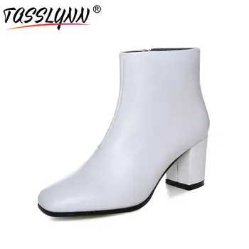 TASSLYNN 2018 Women Ankle Boots Casual Cow Leather Square Heels Woman Shoes Elegant Square Toe Women Autumn Boots Size 34-40
TASSLYNN 2018 Women Ankle Boots Casual Cow Leather Square Heels Woman Shoes Elegant Square Toe Women Autumn Boots Size 34-40