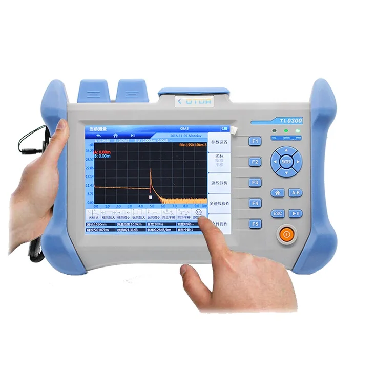 English Espanol Singlemode 1310/1550nm 32/30dB Built in VFL Optical Time Domain Reflectometer Fiber Optic OTDR 120KM TLO-300C
English Espanol Singlemode 1310/1550nm 32/30dB Built in VFL Optical Time Domain Reflectometer Fiber Optic OTDR 120KM TLO-300C