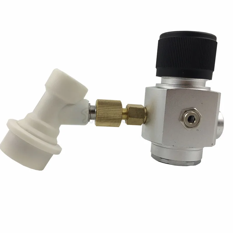 0~90PSI Mini CO2 Gas Regulator 38 Thread With Corny keg ball lock disconnect for beer tap,homebrew GAS regulator (4)