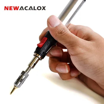 NEWACALOX Adjustable Thermostat Flame Butane Gas Soldering Iron 12ML Pen Welding Torch Tool 1300 Degrees Hand Heat Gun Cordless
NEWACALOX Adjustable Thermostat Flame Butane Gas Soldering Iron 12ML Pen Welding Torch Tool 1300 Degrees Hand Heat Gun Cordless