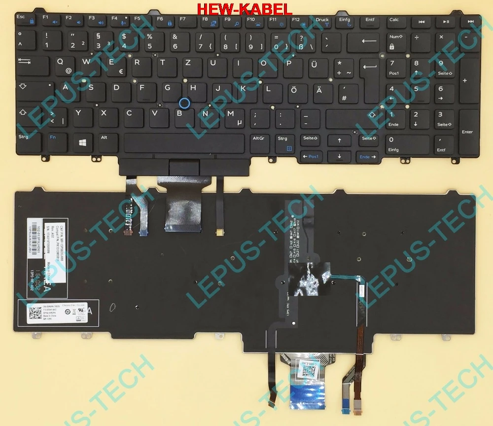 Original GR Keyboard for DELL Precision E5550 E5570 E6540 3510 M3510 7510 M7510 keyboard with backlight trackpoint German
Original GR Keyboard for DELL Precision E5550 E5570 E6540 3510 M3510 7510 M7510 keyboard with backlight trackpoint German
