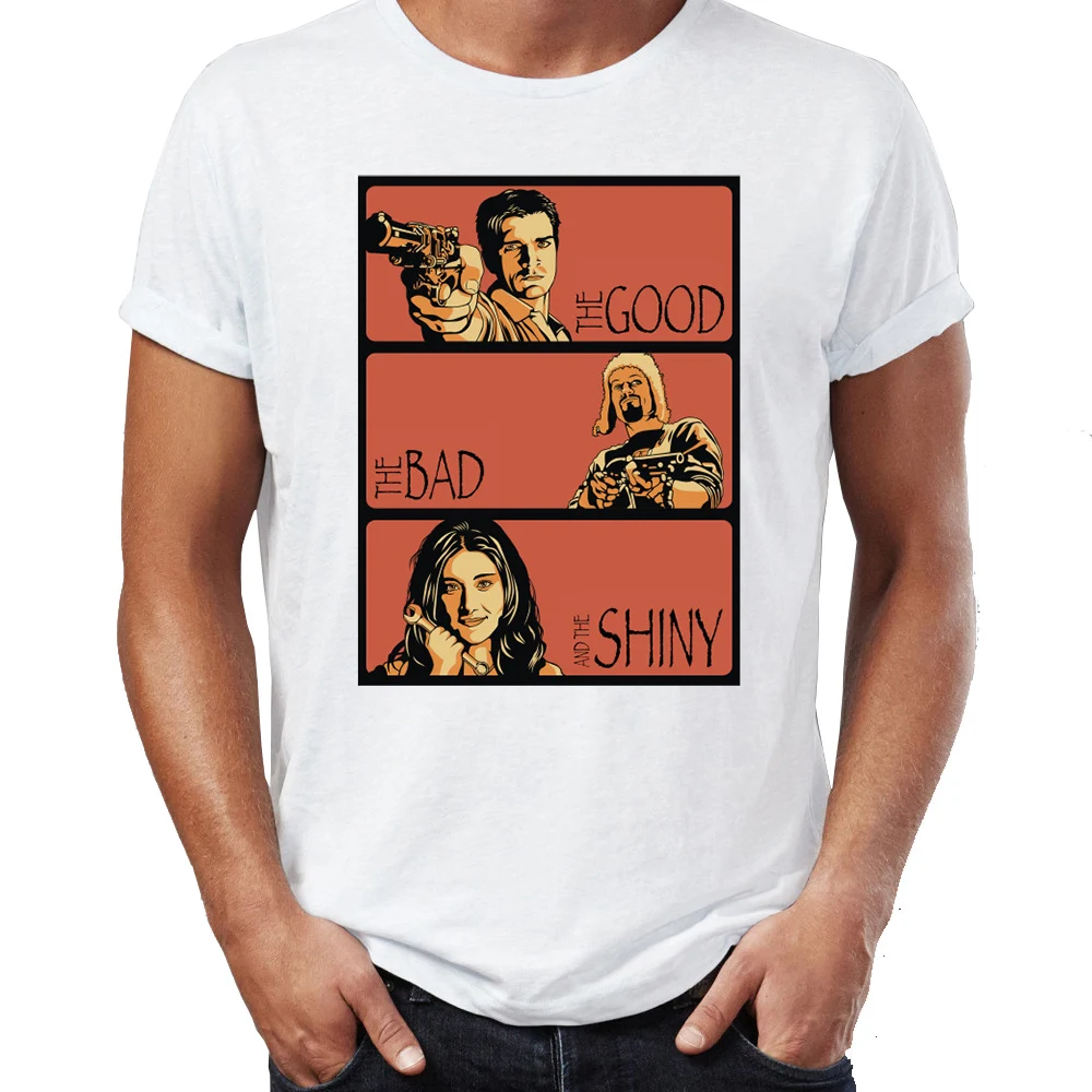 Men's T Shirt Firefly Serenity Crews Mal Kaylee Mara Jayne The Good The Bad and The Shiny Artsy Tee
Men's T Shirt Firefly Serenity Crews Mal Kaylee Mara Jayne The Good The Bad and The Shiny Artsy Tee