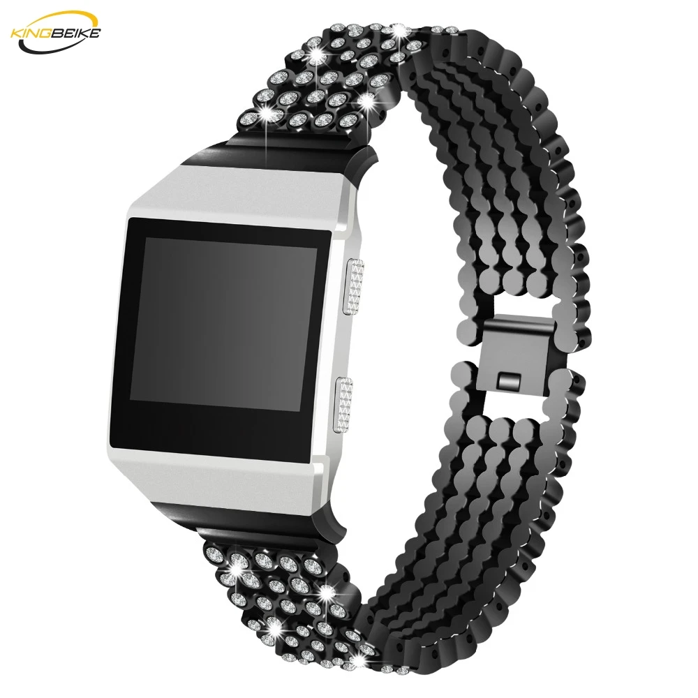 KINGBEIKE Stainless Steel Bling Drill Watchband For Fitbit Ionic Watch Band Replacement Metal Business Wrist Bracelet Strap
KINGBEIKE Stainless Steel Bling Drill Watchband For Fitbit Ionic Watch Band Replacement Metal Business Wrist Bracelet Strap