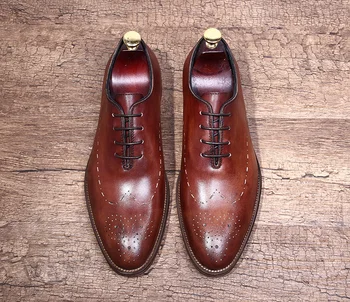 New Mens Dress Carved Leather Oxfords Shoes Wedding Tuxedo Party Fashion Oxfords 2018 Lace up Genuine Leather Oxfords Shoes
New Mens Dress Carved Leather Oxfords Shoes Wedding Tuxedo Party Fashion Oxfords 2018 Lace up Genuine Leather Oxfords Shoes