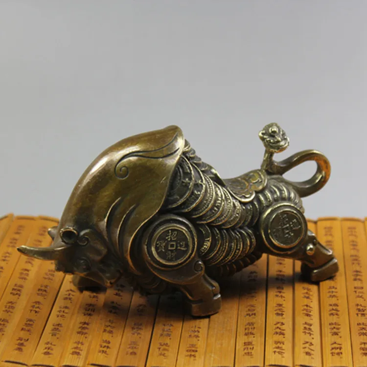 Lucky cow Wangcai copper coins bronze antique bronze collection of feng shui treasure Baoding specialty handmade crafts
Lucky cow Wangcai copper coins bronze antique bronze collection of feng shui treasure Baoding specialty handmade crafts