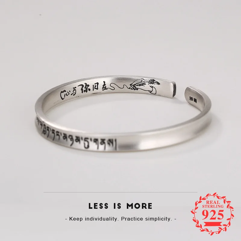 S990 Fine Jewelry Bangle Solid sterling silver flea market open adjustable vintage retro S925 925 jeweler Sanskrit lucky Budda
S990 Fine Jewelry Bangle Solid sterling silver flea market open adjustable vintage retro S925 925 jeweler Sanskrit lucky Budda