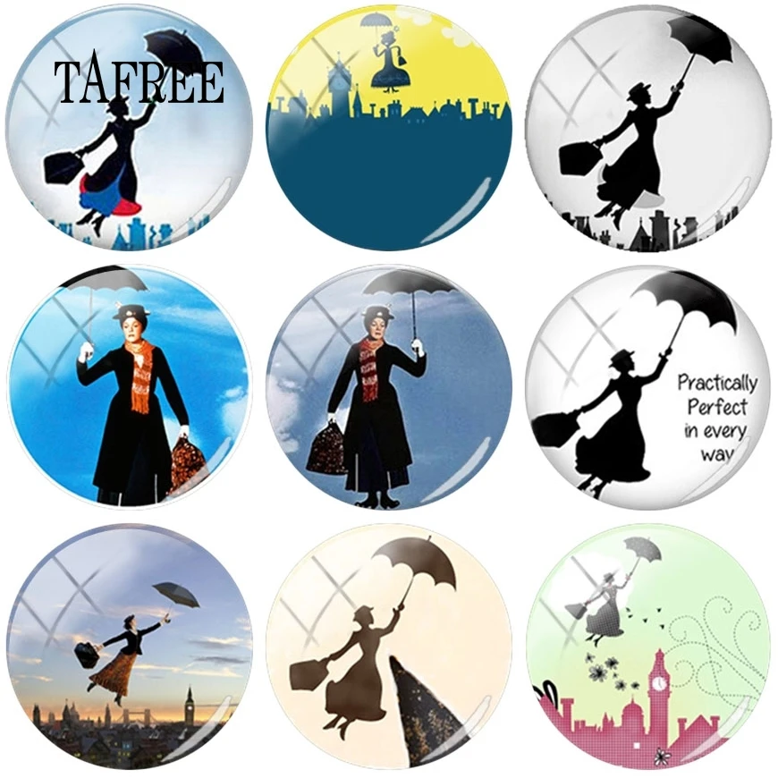 TAFREE Vintage Mary Poppins Picture DIY Glass Cabochon Dome For Bracelet Necklace Earrings Charms Jewelry Findings 5pcs/lot
TAFREE Vintage Mary Poppins Picture DIY Glass Cabochon Dome For Bracelet Necklace Earrings Charms Jewelry Findings 5pcs/lot