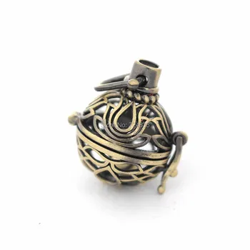39x25mm Hollow Round Ball Box Vintage Filigree Cage Locket Pendant For DIY Essential Oil Diffuser Perfume Sound Chime Necklace
39x25mm Hollow Round Ball Box Vintage Filigree Cage Locket Pendant For DIY Essential Oil Diffuser Perfume Sound Chime Necklace