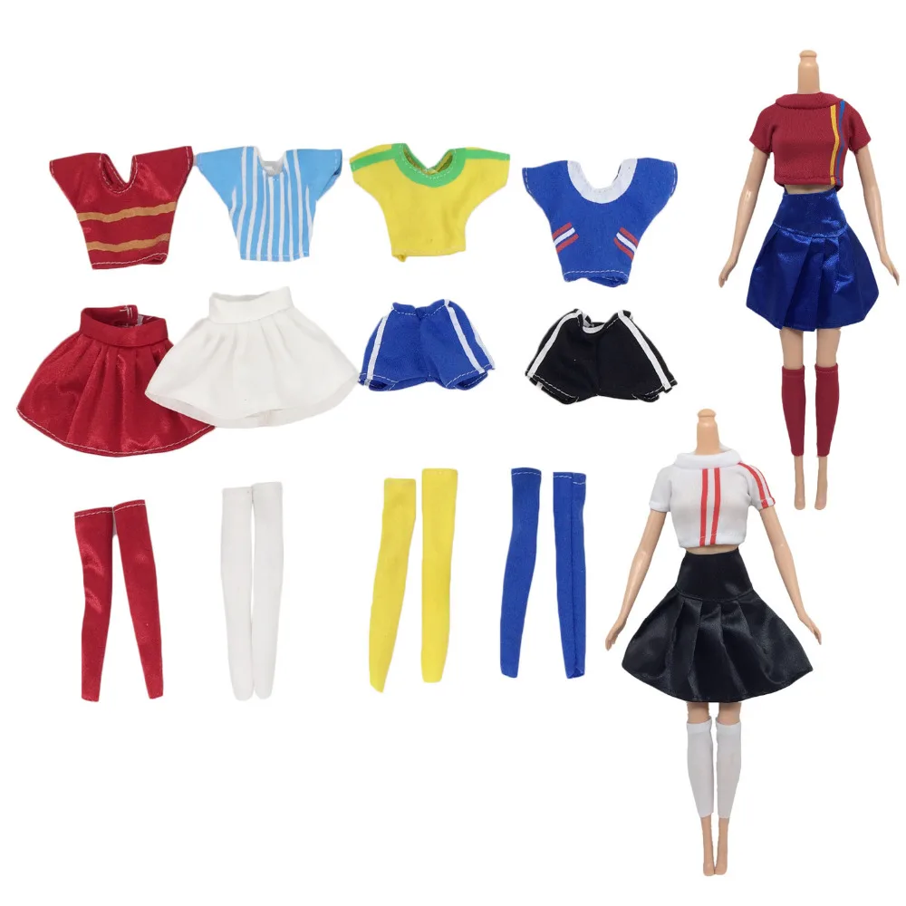 6 Sets Fashion Beautiful Handmade Casual Girl Doll Clothes Football Sport Suits Outfit for Barbie Dolls Kids Birthday Girls'Gift
6 Sets Fashion Beautiful Handmade Casual Girl Doll Clothes Football Sport Suits Outfit for Barbie Dolls Kids Birthday Girls'Gift