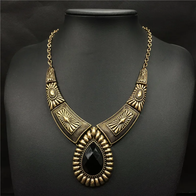 Women Luxury Top Quality Black Red Water Drop Big Glass Stone Gem Pendant Choker Necklace For Party Vintage Women Jewelry
Women Luxury Top Quality Black Red Water Drop Big Glass Stone Gem Pendant Choker Necklace For Party Vintage Women Jewelry