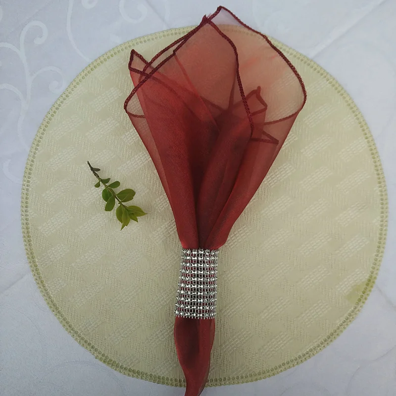 45cm x 45cm Wedding Table Napkins Polyester Fabric Organza Dinner Napkins Lightweight Table Decoration Wedding Supplies
45cm x 45cm Wedding Table Napkins Polyester Fabric Organza Dinner Napkins Lightweight Table Decoration Wedding Supplies