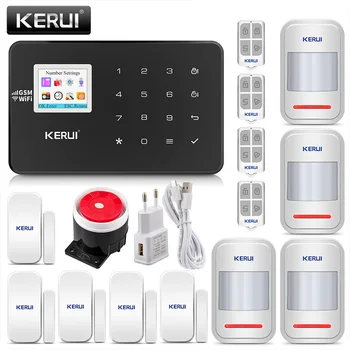 KERUI W18 TFT Color Screen Wireless GSM WIFI Alarm System Home Security Burglar Alarm Kit Android iPhone IOS APP Remote Control
KERUI W18 TFT Color Screen Wireless GSM WIFI Alarm System Home Security Burglar Alarm Kit Android iPhone IOS APP Remote Control