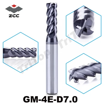 ZCC.CT GM-4E-D7.0 Cemented Carbide 4 flute 7mm end mills with straight shank general milling d 7.0mm Tool diameter
ZCC.CT GM-4E-D7.0 Cemented Carbide 4 flute 7mm end mills with straight shank general milling d 7.0mm Tool diameter