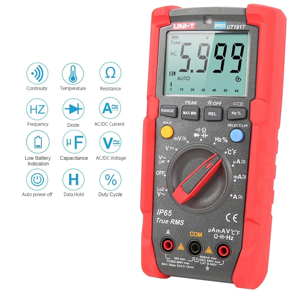 KKMOON Handheld Multimeter LCD Automotive Multimeter AC/DC voltmeter Tester Multi-Meter with multimetro unit
KKMOON Handheld Multimeter LCD Automotive Multimeter AC/DC voltmeter Tester Multi-Meter with multimetro unit
