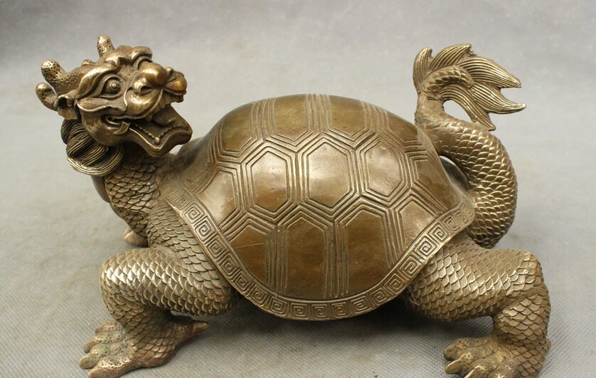 song voge gem S3579 8" East Myth China Bronze Exorcise Evil Spirits Longevity Dragon Turtle Statue
song voge gem S3579 8" East Myth China Bronze Exorcise Evil Spirits Longevity Dragon Turtle Statue