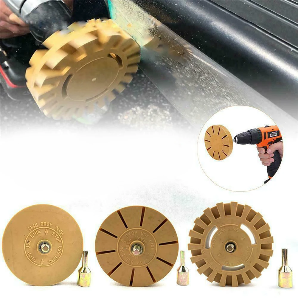 Universal Rubber Eraser Wheel For Remove Car Glue Adhesive Sticker Pinstripe Decal Graphic Auto Repair Paint Tool 3.5 inch 88mm
Universal Rubber Eraser Wheel For Remove Car Glue Adhesive Sticker Pinstripe Decal Graphic Auto Repair Paint Tool 3.5 inch 88mm