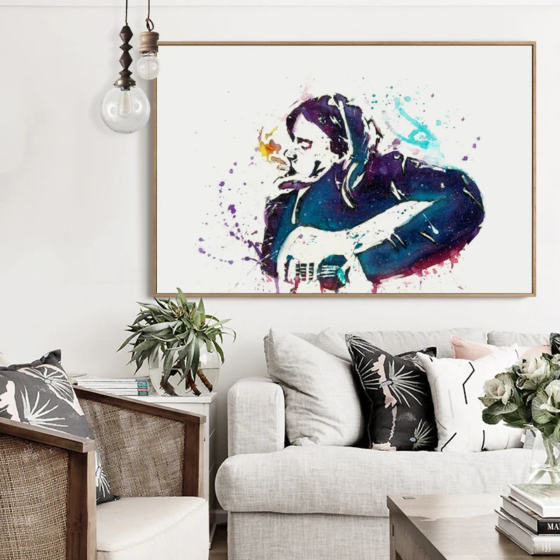 07G Nirvana Rock Band Kurt Cobain Smoking Play Guitar Abstract A4 A3 A2 Canvas Painting Poster Print Mural Home Bedroom Decor
07G Nirvana Rock Band Kurt Cobain Smoking Play Guitar Abstract A4 A3 A2 Canvas Painting Poster Print Mural Home Bedroom Decor