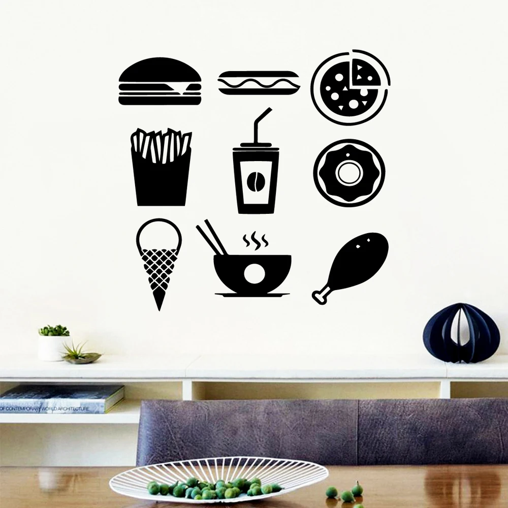 Classic fast food Decorative Sticker Waterproof Home Decor Waterproof Wall Decals Bedroom Nursery Decoration 
Classic fast food Decorative Sticker Waterproof Home Decor Waterproof Wall Decals Bedroom Nursery Decoration
