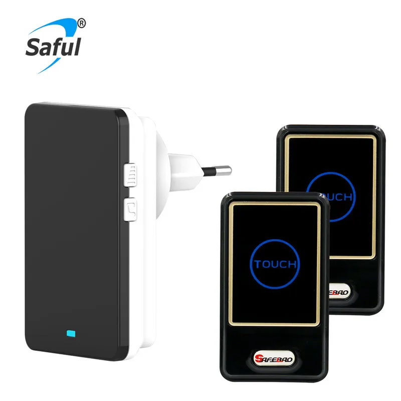 Saful Waterproof Wireless Door Bell EU plug-in with 2 Outdoor Transmitter + 1 Indoor Wireless Doorbell Receiver hot sale
Saful Waterproof Wireless Door Bell EU plug-in with 2 Outdoor Transmitter + 1 Indoor Wireless Doorbell Receiver hot sale