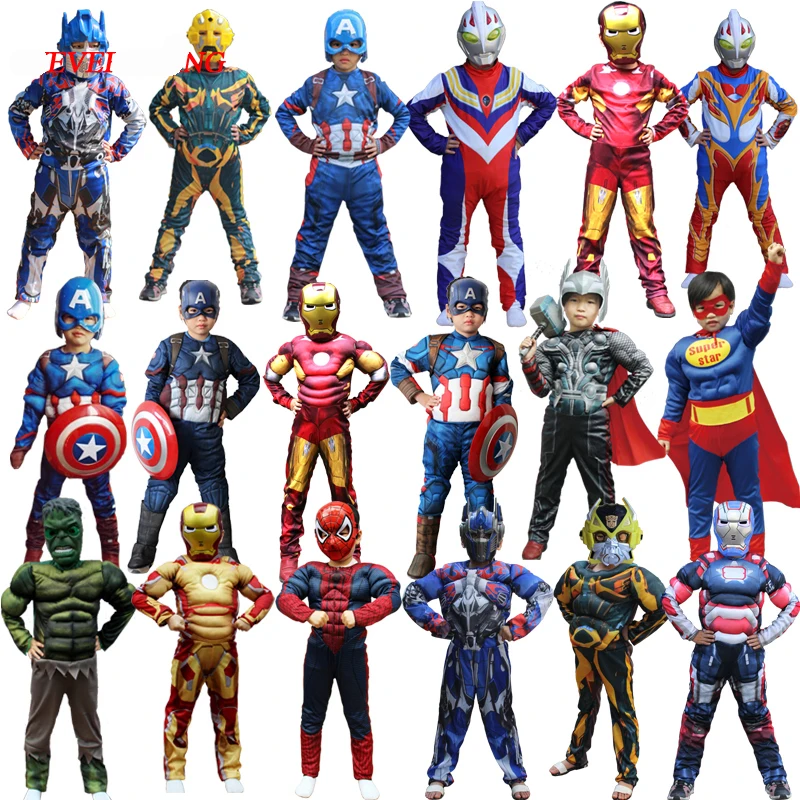 Christmas Boys Muscle Super Hero Captain America Costume SpiderMan Hulk Batman Avengers Costumes Cosplay for Kids Boy
Christmas Boys Muscle Super Hero Captain America Costume SpiderMan Hulk Batman Avengers Costumes Cosplay for Kids Boy