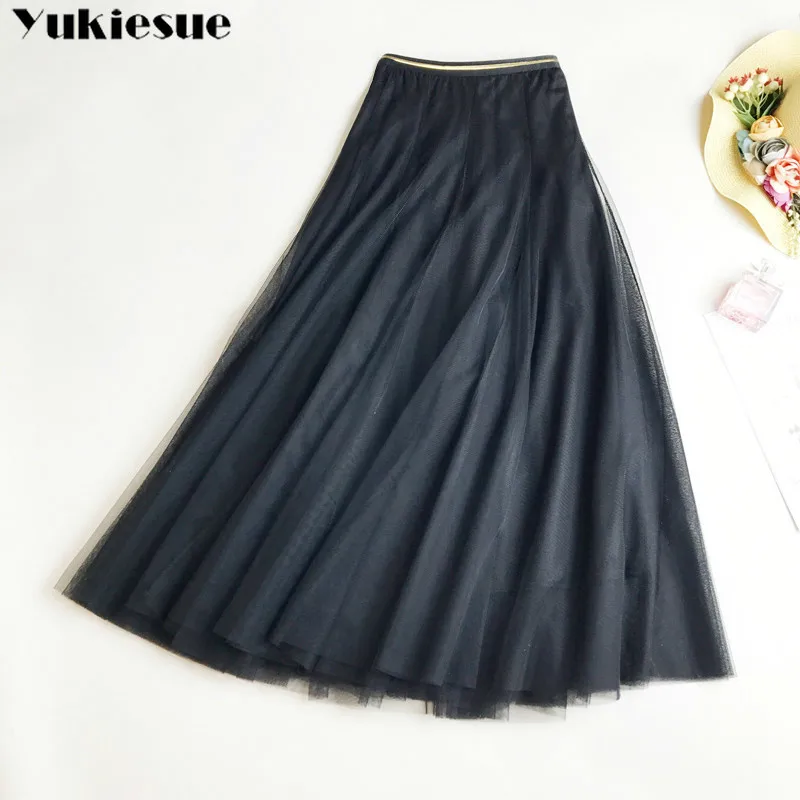 Tulle Skirts Womens Jupe 2022 Casual Summer Autumn Wild Harajuku Elastic High Waist Long A-line pleated Skirt Saia Feminina
Tulle Skirts Womens Jupe 2022 Casual Summer Autumn Wild Harajuku Elastic High Waist Long A-line pleated Skirt Saia Feminina
