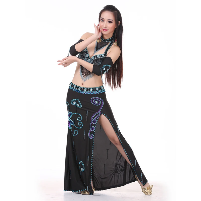 Belly Dance Costumes deluxe beaded bra top+spilt long skirt 2pcs set Professional Dancewear SF216
Belly Dance Costumes deluxe beaded bra top+spilt long skirt 2pcs set Professional Dancewear SF216