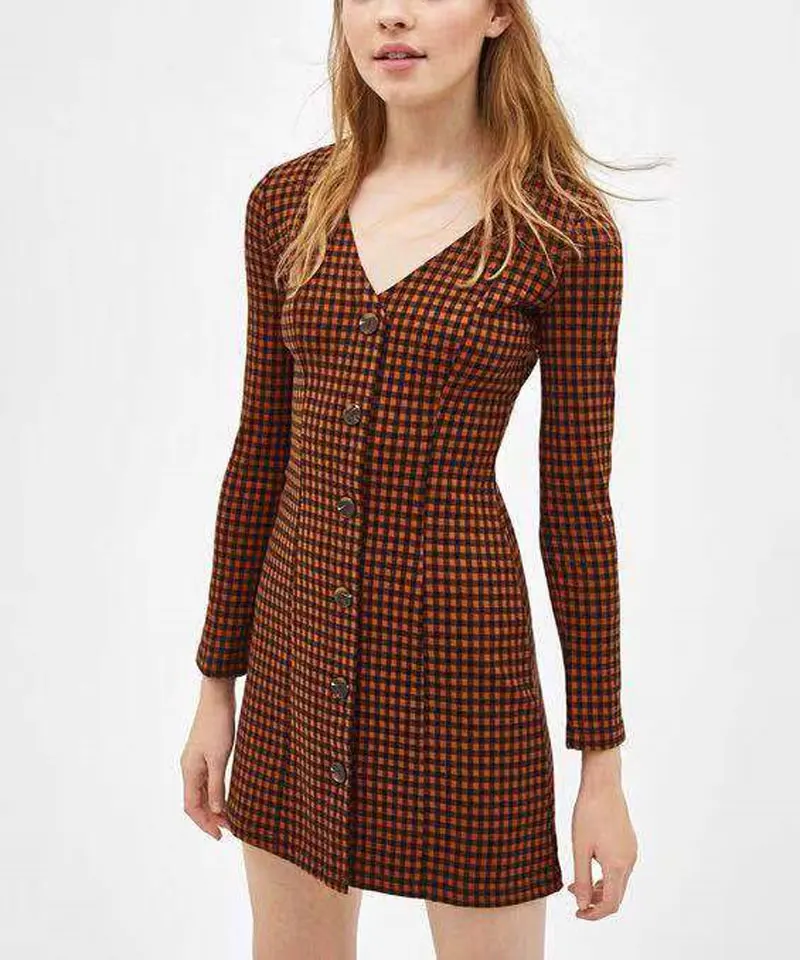 HEE GRAND Spring Vintage Dress 2019 Autumn Women Plaid Dresses Sexy V-Neck Vestidos Female Long Sleeve OL Mini Dress WQL5811
HEE GRAND Spring Vintage Dress 2019 Autumn Women Plaid Dresses Sexy V-Neck Vestidos Female Long Sleeve OL Mini Dress WQL5811