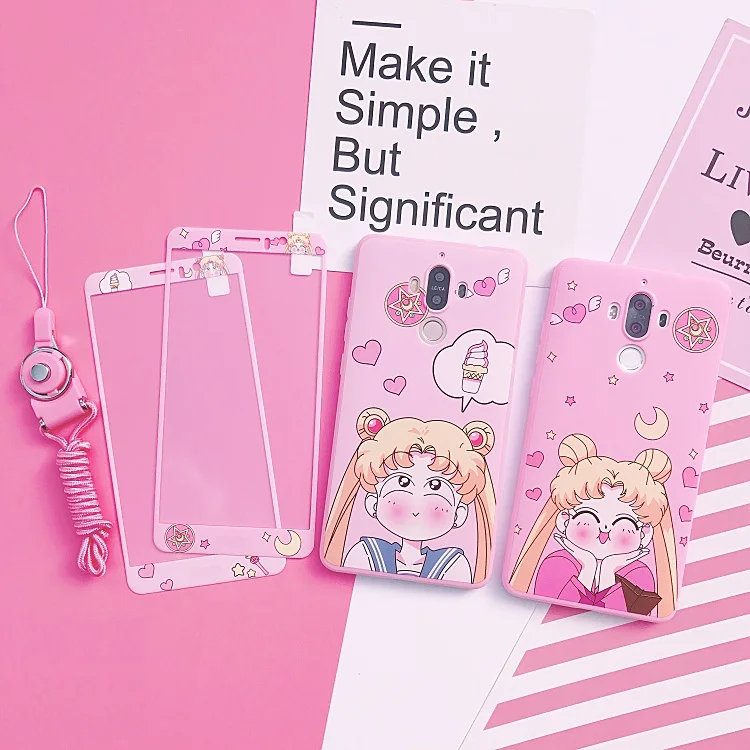 Pink sailor moon cover For huawei V10 P10 plus TPU case + front tempered glass for huawei mate 10 /mate8 /mate9pro +strap
Pink sailor moon cover For huawei V10 P10 plus TPU case + front tempered glass for huawei mate 10 /mate8 /mate9pro +strap