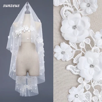 2020 New Wedding Veil Short One Layer Ivory Bridal Veils With Appliques Beaded Flowers velo de novia corto WV055
2020 New Wedding Veil Short One Layer Ivory Bridal Veils With Appliques Beaded Flowers velo de novia corto WV055