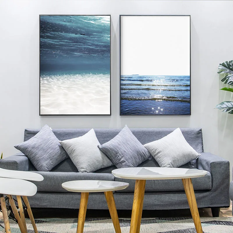 Coastal Wall Art Colorful Sea Canvas print Sunrise Posters and Prints Beach Painting Blue White Pictures Modern Home Decor
Coastal Wall Art Colorful Sea Canvas print Sunrise Posters and Prints Beach Painting Blue White Pictures Modern Home Decor