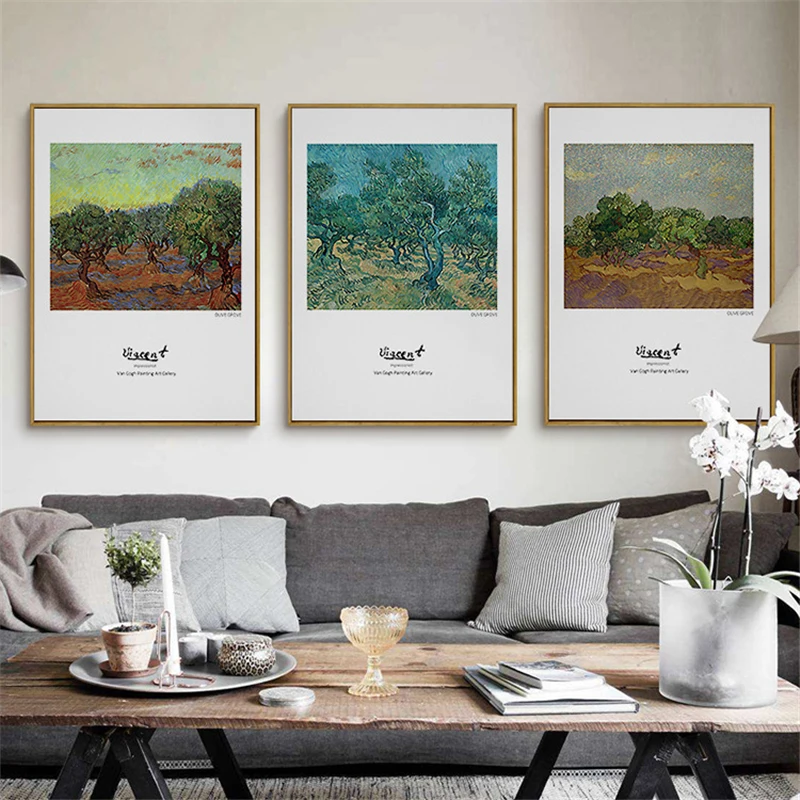 HAOCHU Vincent Van Gogh Forest Olive Tree Impressionist Art Picture Canvas Painting Abstract Poster for Living Room Decor
HAOCHU Vincent Van Gogh Forest Olive Tree Impressionist Art Picture Canvas Painting Abstract Poster for Living Room Decor