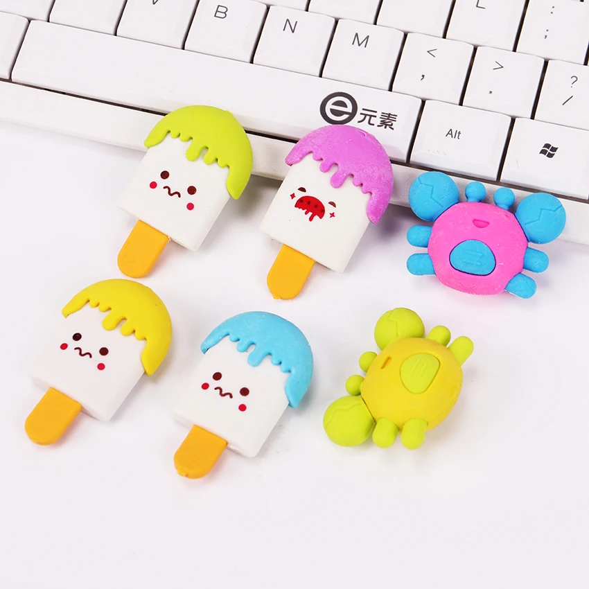 4PCS Cute Stationery Animals Crab Rubber Erasers School Office Correction Supplies Kawaii Popsicle Food Eraser Kids Gifts
4PCS Cute Stationery Animals Crab Rubber Erasers School Office Correction Supplies Kawaii Popsicle Food Eraser Kids Gifts