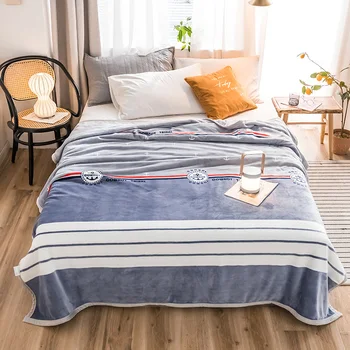 Sailor High quality Thicken plush bedspread blanket 200x230cm High Density Super Soft Flannel Blanket for the sofa/Bed/Car 
Sailor High quality Thicken plush bedspread blanket 200x230cm High Density Super Soft Flannel Blanket for the sofa/Bed/Car