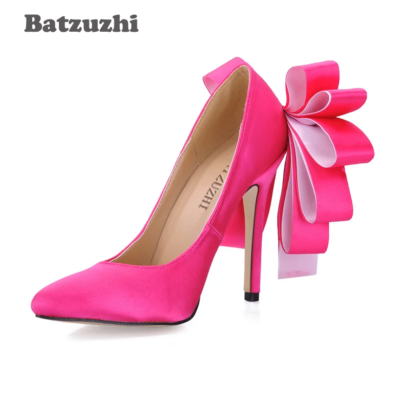 Batzuzhi Women Pumps Sexy 12cm Women Shoes Pink Wedding Party Dress Heels with Big Butterfly-knot Women High Heels Stiletto, 43
Batzuzhi Women Pumps Sexy 12cm Women Shoes Pink Wedding Party Dress Heels with Big Butterfly-knot Women High Heels Stiletto, 43